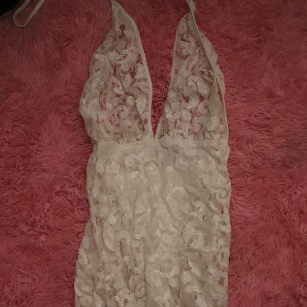 New Years White Lace Dress